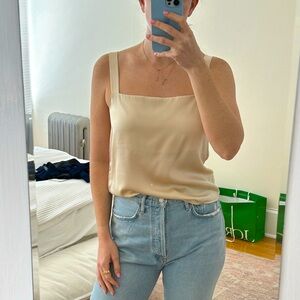 Reformation silk scoop neck tank